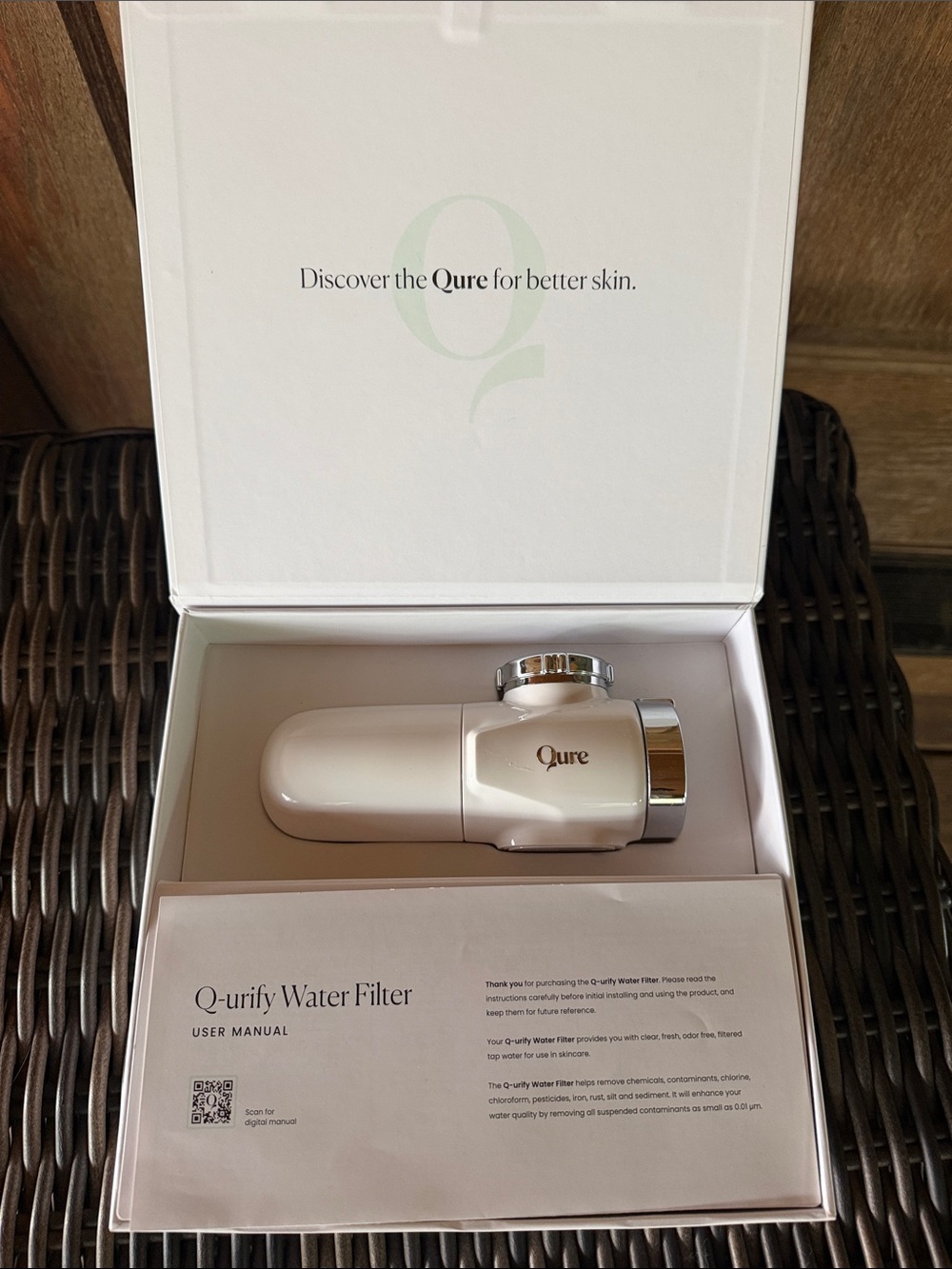Qure Q-urify Water Filter for Women Skincare Tools - White